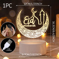 Eid Mubarak 3D Led Lamp Ramadan Night Light Led Moon
