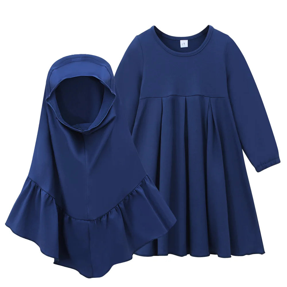 Kids Prayer Dress Hijab Abaya