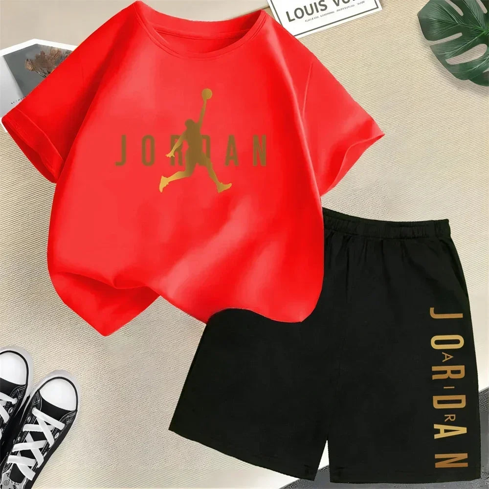 Summer Short Sleeve Children Set Slam