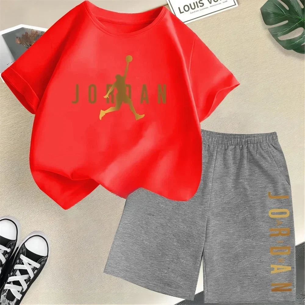 Summer Short Sleeve Children Set Slam